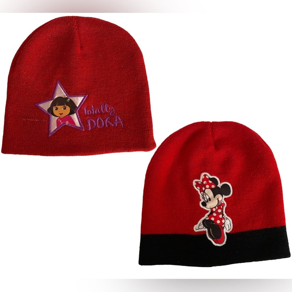 BUNDLE OF TWO Minnie & Dora Winter Hat .
